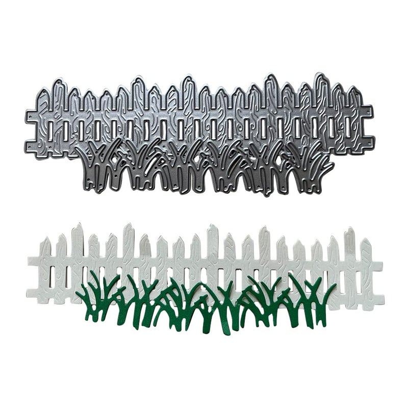 MALISTLN Fence Cutting Dies Grass Straw Die Cuts Metal Embossing Stencils Template Mould for Card Scrapbooking Album Paper Card Decor and DIY Crafting - Image 1
